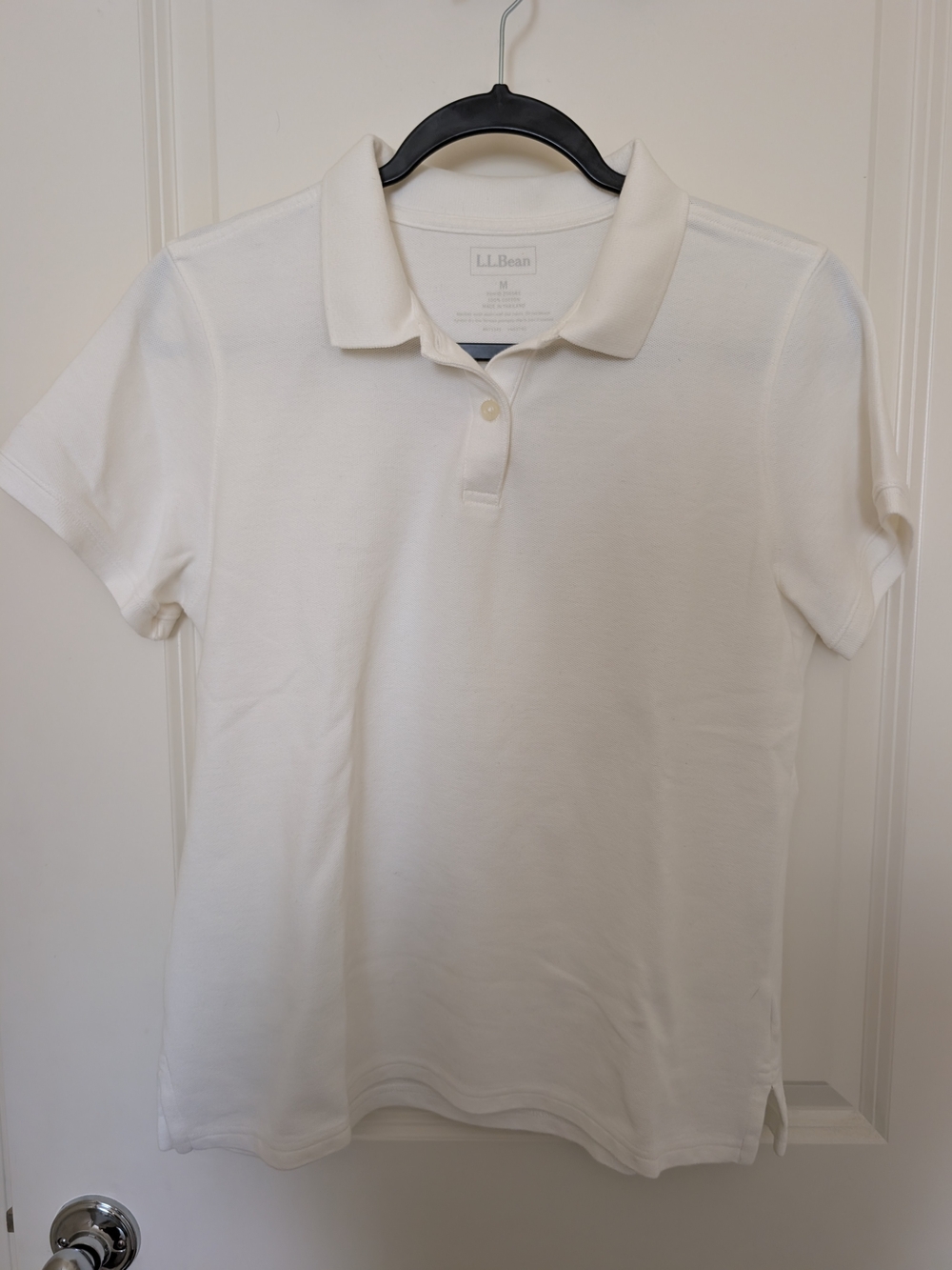 L.L. Bean Women's White Polo Shirt